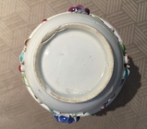 A Chinese famille rose ladies' spittoon and cover, Yongzheng