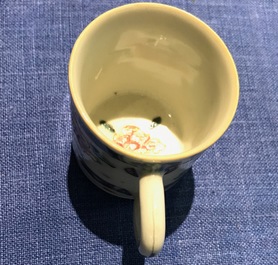 Six chopes en porcelaine de Chine famille rose et verte, Kangxi/Qianlong