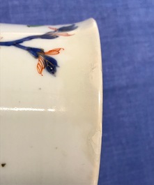 Six chopes en porcelaine de Chine famille rose et verte, Kangxi/Qianlong
