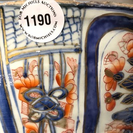 A Chinese clobbered blue and white kraak porcelain bowl with floral design, Wanli