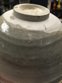 A Chinese incised celadon shipwreck bowl, Song