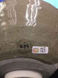 A Chinese incised celadon shipwreck bowl, Song