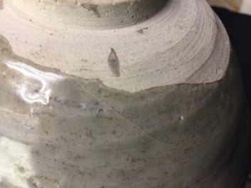A Chinese incised celadon shipwreck bowl, Song