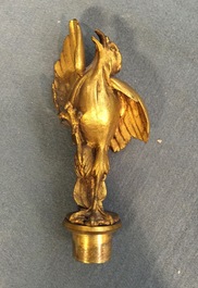 A large brass and gilt bronze-mounted Japanese Imari vase and cover candelabra, 19th C.