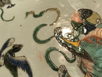 A Chinese famille verte Buddhist lion charger, Kangxi