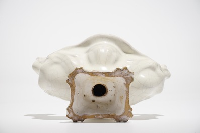 A monochrome white sculptural salt, Faenza, 17th C.