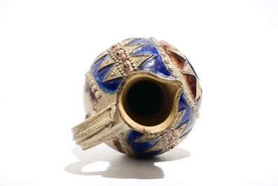 A Westerwald stoneware star jug in blue and manganese, 17th C.
