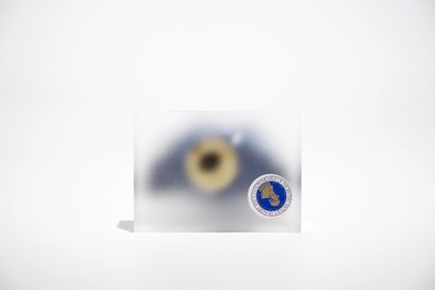 Een blauwwitte Delftse buste van een dame, 18e eeuw