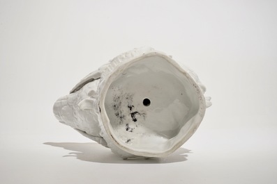 A blanc de Chine-style model of a swan, Meissen, Germany, 18th C.