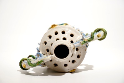 A polychrome Winterthur faience vase, Switzerland, 17th C.