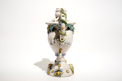 A polychrome Winterthur faience vase, Switzerland, 17th C.