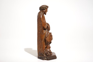 De bespotting van Christus, een gesculpteerde eiken groep, Zuidelijke Nederlanden, 15/16e eeuw