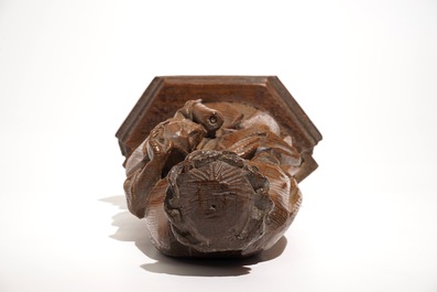 De bespotting van Christus, een gesculpteerde eiken groep, Zuidelijke Nederlanden, 15/16e eeuw