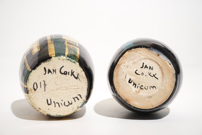 Cockx, Jan (Belgique, 1891-1976), deux vases constructivistes, 20&egrave;me