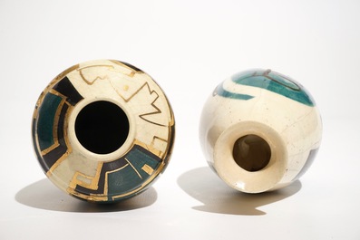 Cockx, Jan (Belgique, 1891-1976), deux vases constructivistes, 20&egrave;me