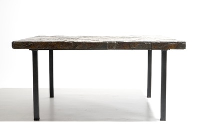 Vandeweghe, Rogier (Belgium, 1923), Amphora: A square coffee table, 2nd half 20th C., signed