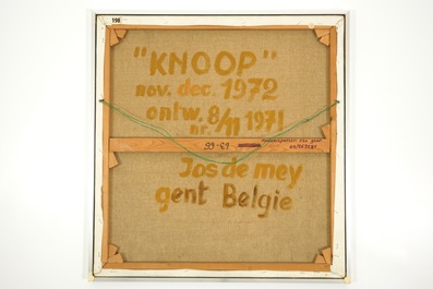 De Mey, Jos (Belgi&euml;, 1928-2007), "Knoop", abstracte compositie, olie op doek, gedat. 1972