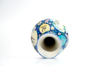 Deck, Th&eacute;odore (France, 1823-1891), a polychrome Art Nouveau bottle vase