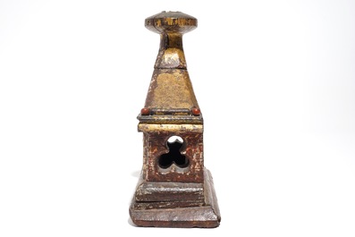 A polychrome wooden reliquary, Alps region, Austria or Italy, 1st half 16th C.