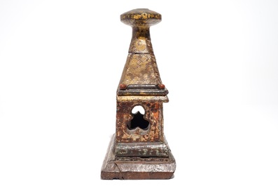 A polychrome wooden reliquary, Alps region, Austria or Italy, 1st half 16th C.