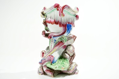 A French faience Rococo pot pourri dragon vase, Jacques Chapelle, Sceaux, 18th C.