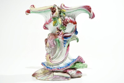 A French faience Rococo pot pourri dragon vase, Jacques Chapelle, Sceaux, 18th C.