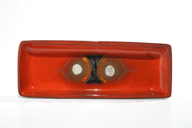 Tieberghien, Oswald (Belgium, 1936): 3 elongated trays, 2nd half 20th C.