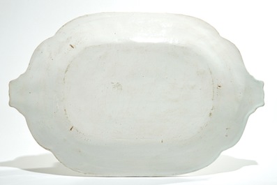 A French faience de l'Est tureen and cover on stand, 19th C.