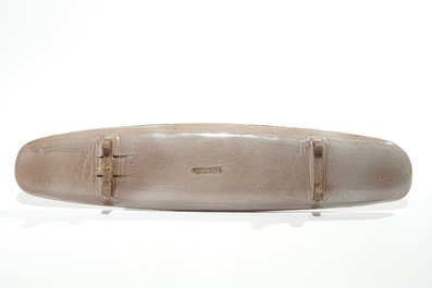 Tieberghien, Oswald (Belgium, 1936): 3 elongated trays, 2nd half 20th C.