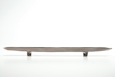 Tieberghien, Oswald (Belgium, 1936): 3 elongated trays, 2nd half 20th C.