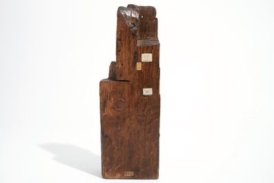 Een toeschouwer, retabelfragment, eik, Antwerpen, 16e eeuw