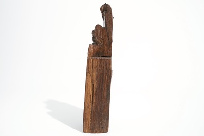 Een toeschouwer, retabelfragment, eik, Antwerpen, 16e eeuw