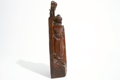 Een toeschouwer, retabelfragment, eik, Antwerpen, 16e eeuw