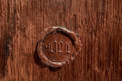 Een toeschouwer, retabelfragment, eik, Antwerpen, 16e eeuw