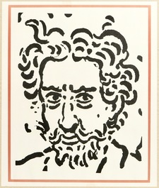 Naar Ensor, James (Belgi&euml;, 1860-1949), Twee litho&rsquo;s: &ldquo;Bal du Rat Mort&rdquo; en &ldquo;T&ecirc;te d&rsquo;Ensor&rdquo;