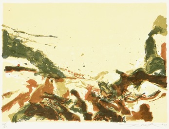 Zao, Wou-Ki (China/Frankrijk, 1920-2013), Twee abstracte composities, litho op papier, gedat. 1978/1979, genum. 44/60