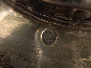 Een verguld zilveren monstrans met inlegwerk van half-edelstenen, gedateerd 1614
