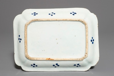 A Chinese blue and white herring dish for the Dutch market, Qianlong