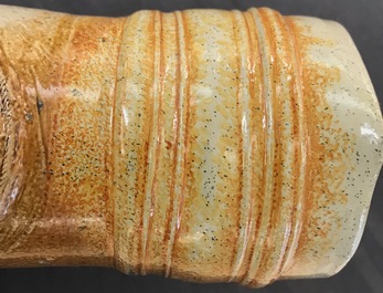 A large Raeren stoneware schnelle type mug with the arms of Frederick IV, dated 1604