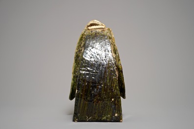 A Chinese roof tile shaped as a dragon's head, 19th C.