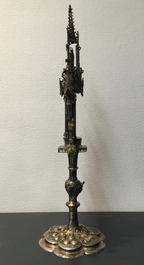 Een verguld zilveren monstrans met inlegwerk van half-edelstenen, gedateerd 1614