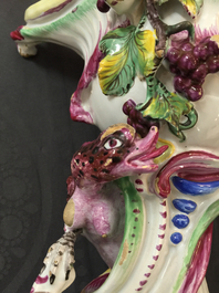 A French faience Rococo pot pourri dragon vase, Jacques Chapelle, Sceaux, 18th C.