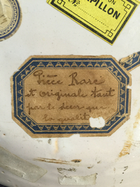 A rare French faience playing cards dish, poss. Ferrat, Moustiers, or Nevers, 18th C.