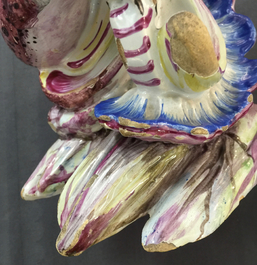 A French faience Rococo pot pourri dragon vase, Jacques Chapelle, Sceaux, 18th C.