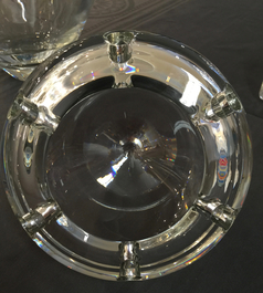 A four-piece Val Saint-Lambert crystal tulip vase, "Bulbe", by Ronald van der Hilst, ca. 2005