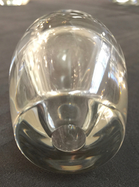 A four-piece Val Saint-Lambert crystal tulip vase, "Bulbe", by Ronald van der Hilst, ca. 2005