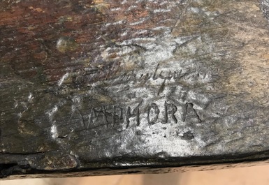 Vandeweghe, Rogier (Belgium, 1923), Amphora: A square coffee table, 2nd half 20th C., signed