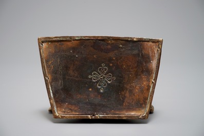 Un mod&egrave;le de Tara Blanche en bronze dor&eacute; et cuivre, Sino-Tibet, 19/20&egrave;me