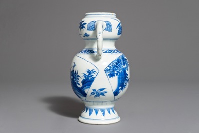 Een Chinese blauwwitte vaas met olifantenoren, Transitie periode