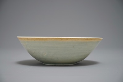 A Chinese incised qingbai bowl with underglaze floral design, Song